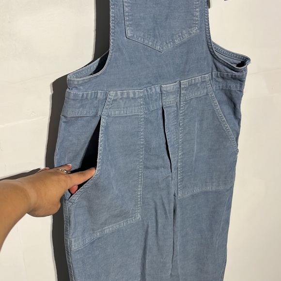 Aerie Cloudy Blue Werk & Play Corduroy Overalls Size Small - Picture 6 of 11